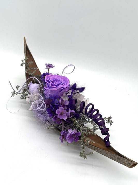Schiffchen mit Infinity Rose lila