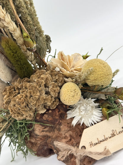 Naturgesteck Kauknochen grün