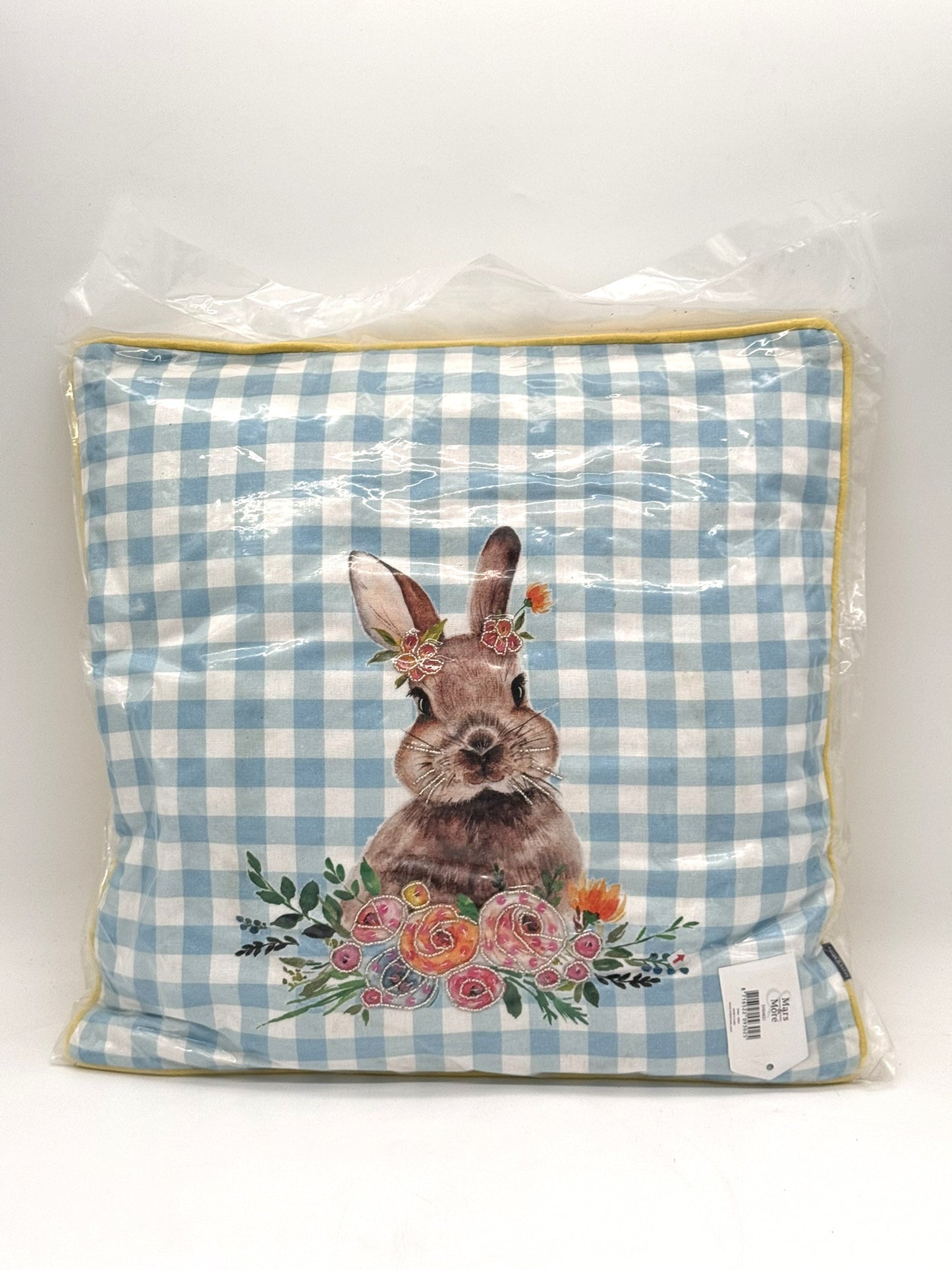 Mars & More Dekokissen Osterhase Pailletten blau