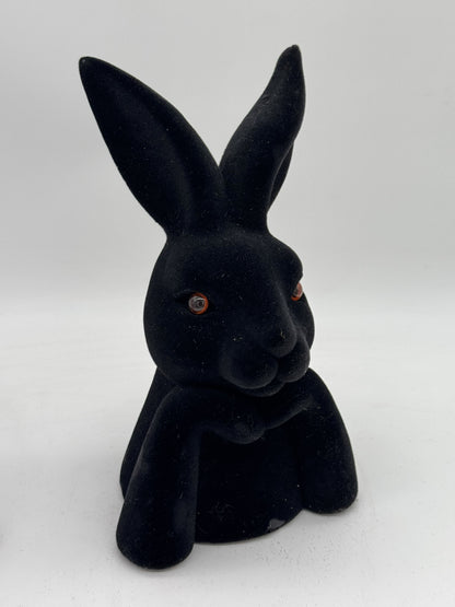 AUSSTELLUNGSSTÜCK Hasenkopf denkend beflockt 27 cm