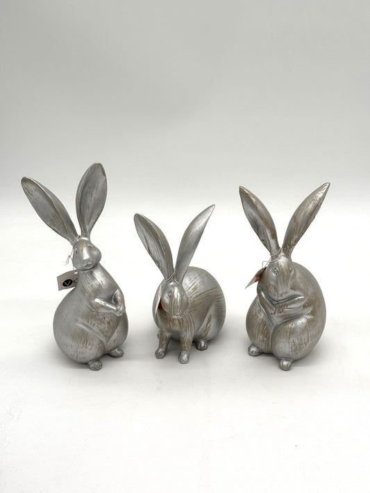 Dicke Hasen silber 1 Stück