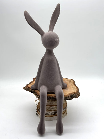 Kantenhocker Osterhase 56 cm beflockt sitzend 1 Stück