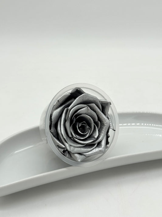 Blüte Infinity Rose silber 1 Stück