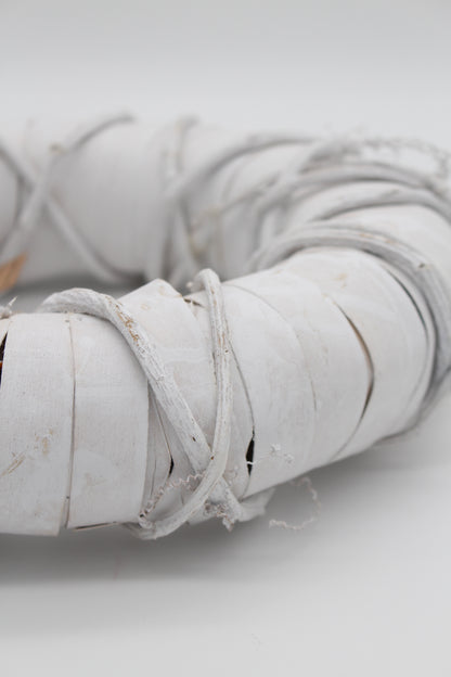 Holzkranz weiß Shabby Chic 30 cm